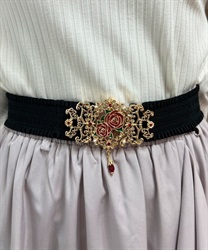 China -style decoration rose rubber Belt(Gold-F)