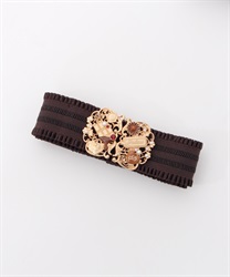 Chocolate rubber Belt(Gold-F)