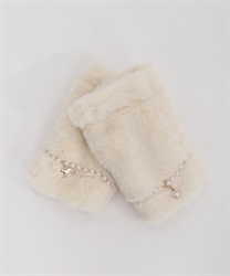 Bracelet design fur gloves(Ecru-F)