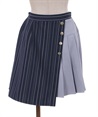 Wrap design mini Skirt(Navy-F)