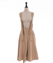 Pleated design skirt(Beige-F)