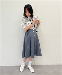Side lace -up Skirt(Grey-F)