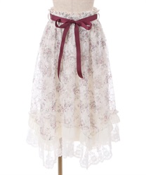 Floral lace Ilehem Skirt(Pink-F)