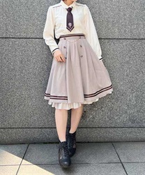 Double button middle Skirt(Beige-F)