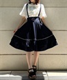 Frill Skirt with suspension(Navy-F)