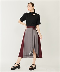 Embroidery bicolor Ashime Skirt(Chachol-F)