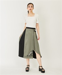Embroidery bicolor Ashime Skirt