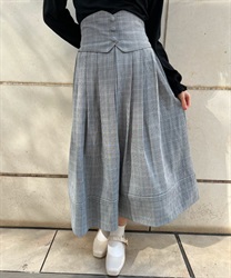 [Selectable length] style with Belt Skirt(Grey-M)