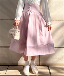 [Selectable length] style with Belt Skirt(Pink-M)