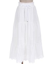 Cotton Lace Assed Skirt(Ecru-F)