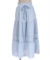 Cotton Lace Assed Skirt(Saxe blue-F)
