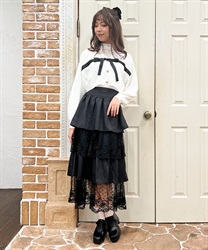 Lace use Tiade Skirt(Black-F)