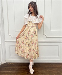 Flower Print Camisole Dress(Beige-F)