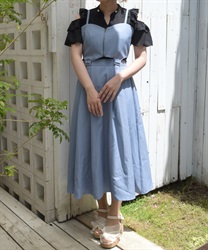 2way cutout Dress(Blue-F)