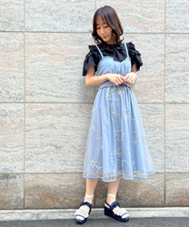 Ciel Etoile Embroidery Dress(Blue-M)