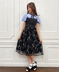 Ciel Etoile Embroidery Dress(Black-M)