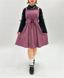 Lace -up mini cami Dress(Pink-F)