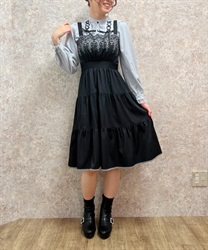 Scarap embroidery Camisole Dress(Black-F)