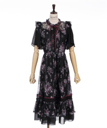 Flower lace Dress(Black-F)