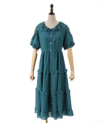 Dolly long Dress with ribbon(Blue green-F)