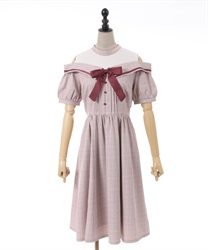 Classic cutout Dress(Pink-F)