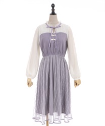 Tulle design china one-piece(Lavender-F)