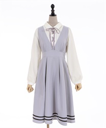 Layered design dress(Lavender-F)