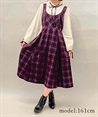 Check pattern docking Dress(Purple-F)