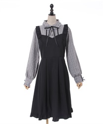 Layered design frilly Dress(Black-F)