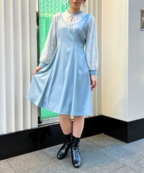 Lace design flare Dress(Grey-F)