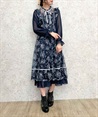 Floral lace Dress(Navy-M)