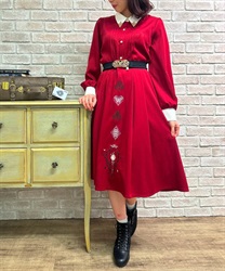 Trump embroidery Dress(Red-F)