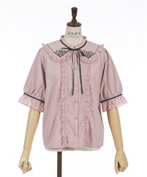 Motif embroidery Blouse(Pink-M)