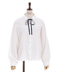 Blouse with collar(White-M)