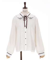 Layered embroidery blouse(Ecru-M)