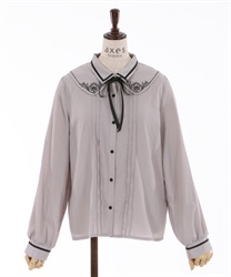 Layered embroidery blouse(Pink-M)