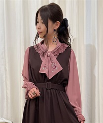 Anti Close Embroidery Blouse(Pink-F)