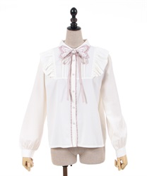 Butterfly embroidery collar Blouse(Ecru-F)
