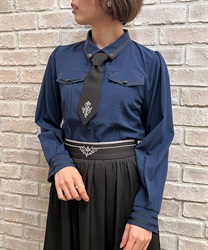 Military -style Blouse(Navy-M)
