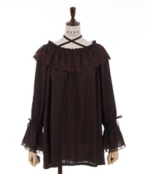 Frilled Blouse(Brown-F)