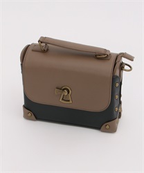 Trunk -like color Bag with key holes(Black-F)