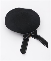 Rabbit charm Summer beret(Black-M)