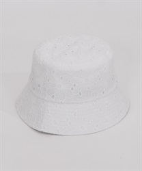 Flower lacy basket hat(White-M)