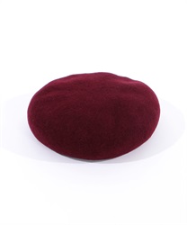 Beret with logo plate(Wine-F)