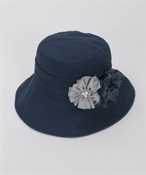 W with corsage UVHAT(Navy-F)