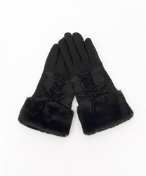 Lace -up gloves(Black-F)