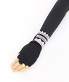 Bracelet design with drawstring UV gloves(Black-F)