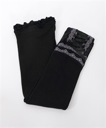 Lace -up long UV gloves(Black-M)