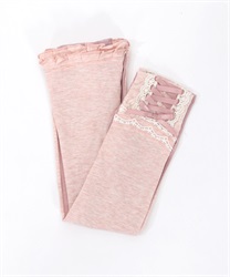 Lace -up long UV gloves(Pink-M)