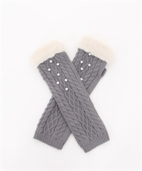 Feminine long knit gloves(Grey-F)